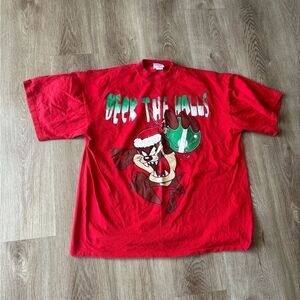 Vintage 1996 Looney Tunes Taz Christmas t-shirt
